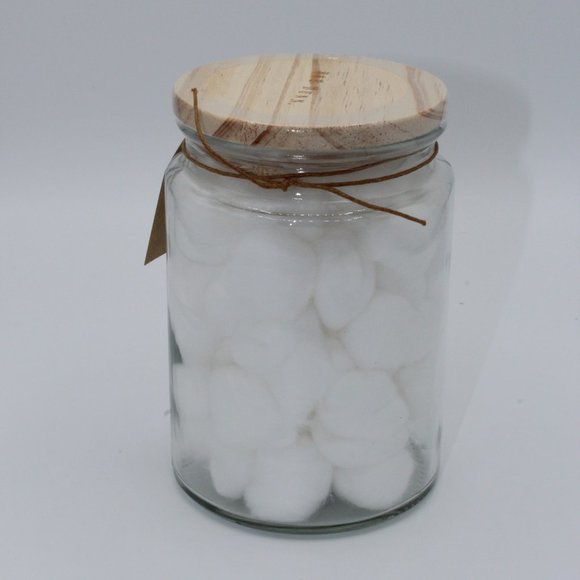 New Rae Dunn Clean Large Cotton Ball Jar - Picture 2 of 3